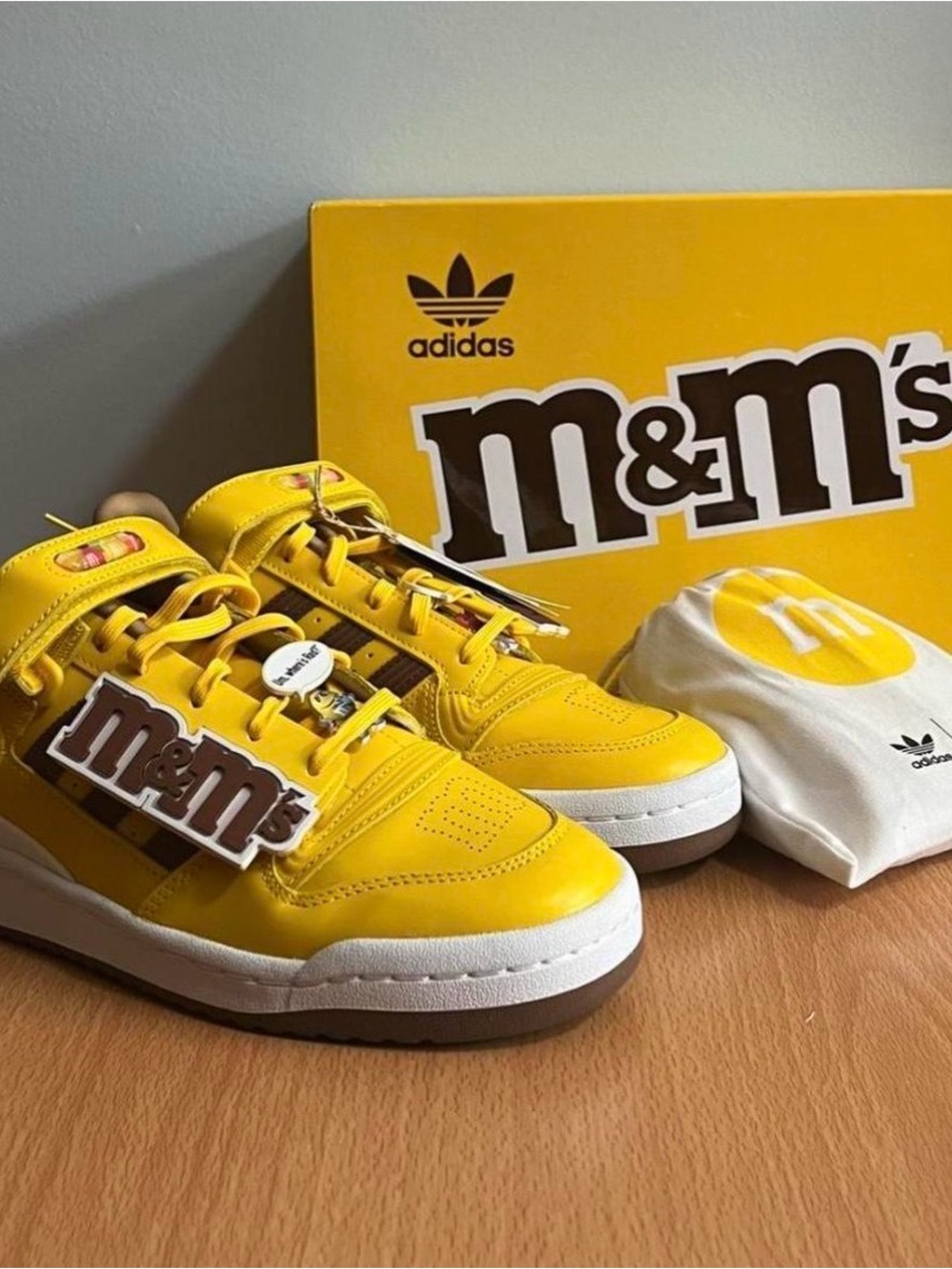 Adidas x M&M's Collaborative Yellow Sneakers 9.5 new